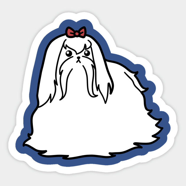 Fluffy Kawaii Maltese Sticker by saradaboru